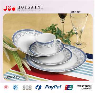 Elegant Dinnerware Sets, Round Porcelain Dinnerware Set, Porcelain Tableware